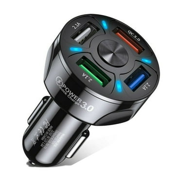 4 Port USB Fast Car Charger Cigarette Lighter Socket for Samsung Android iPhone Cell Phone Mobile