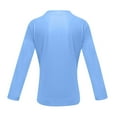 thumbnail image 5 of Men's casual solid color V-neck gentleman's business long-sleeved T-shirt with pockets Light Blue M, 5 of 5