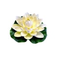 thumbnail image 1 of SIYTUAU White Floating Eva Foam Artificial Lotus Flower With Leaf For Pond Pool Water Lily Decoration Spring Garden Home 7 Inch, 1 of 6