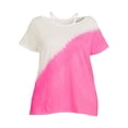 thumbnail image 5 of Terra & Sky Women's Plus Size Cut Out Neck Short Sleeve Top, 5 of 5