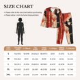 thumbnail image 4 of KLL Silhouette Trumpet Red Art Print Women's Long Sleeve Pajamas with Pants Sleepwear Loungewear 2 Set-Small, 4 of 8