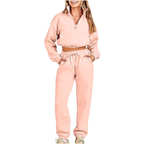 Puntoco Conjunto Informal Deportivo De Manga Larga con Capucha Y Media Cremallera De Color Informal para Mujer Puntoco Puntoco-649