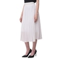 thumbnail image 3 of Rayon Womens Skirts Gauze High Waist Skirt for Women Solid Midi Skirt for Ladies Long Knee Length Girls Fashion Online By Oussum, 3 of 6
