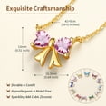 thumbnail image 5 of FindChic 14K Gold Plated Necklace for Women, Love Heart Cubic Zirconia Pendant October Birthstone Bow Necklaces Birthday Mothers Day Jewelry Gifts Her Wife Lady Adults Ideas, 5 of 9