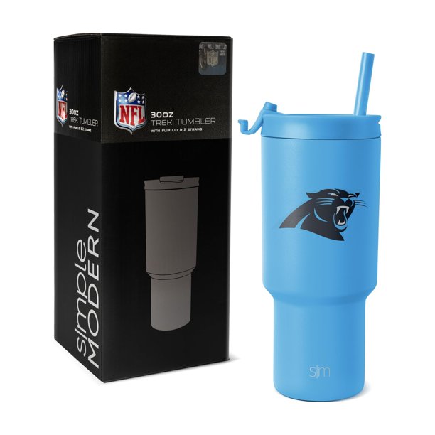 Vaso sencillo y moderno de los Carolina Panthers de la NFL, 900 ml