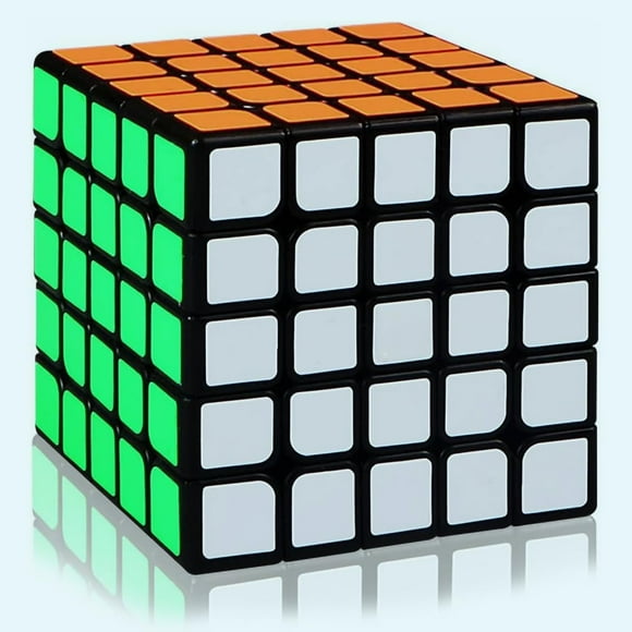 5x5 Speed Cube 5 by 5 Speed Cube QiYi Toys 5x5x5 Magic Puzzles Black Game Toy Black for Teenagers and Adults