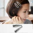 thumbnail image 3 of Snap Barrettes Pearl Hair Clips for Girls 2Pcs White Hair Accessories, 3 of 4