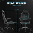 thumbnail image 3 of PayLessHere Massage Gaming Chair, Racing PU Leather, Rolling Swivel Office Chair for Adults, Black, 3 of 7
