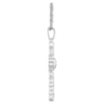 thumbnail image 4 of ARAIYA FINE JEWELRY Sterling Silver Lab Grown Diamond Cross Pendant with Silver Rope Chain Necklace (1/6 cttw, E-F Color, VS1 Clarity), 18" for Women, 4 of 8
