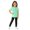 Green, variant on Cethrio Girls Summer Outfit Sets, Graphic 2 Piece Casual Short Sleeve T-Shirts and Pants Set Orange Size 6-7 T