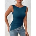 thumbnail image 7 of PRETTYGARDEN Womens Ruched Tank Tops Summer Sleeveless Slim Fit T Shirts Blouses Going Out Y2K Fashion Clothes, 7 of 7