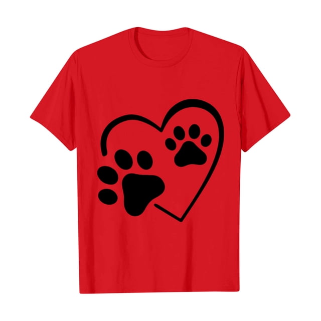 Posijego T-Shirts Graphiques Cœur pour Femmes Saint-Valentin Manches Courtes T-Shirts d'Été Mignons Col Rond Décontractés