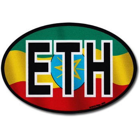 Ethiopia Wavy Oval Decal