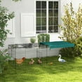 thumbnail image 2 of PawHut Small Animal Cage for Chicken, Rabbits, Chinchillas, 87" x 34" x 28", 2 of 10
