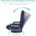 thumbnail image 4 of Songqin Swivel Gaming Chair 360 Degree Multipurpose Floor Chair Rocker for TV, Reading, Playing Video Games w/Lumbar Support, Armrest Handles, Adjustable Foldable Backrest - Blue/Gray, 4 of 15