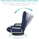 thumbnail image 4 of Songqin Swivel Gaming Chair 360 Degree Multipurpose Floor Chair Rocker for TV, Reading, Playing Video Games w/Lumbar Support, Armrest Handles, Adjustable Foldable Backrest - Blue/Gray, 4 of 15