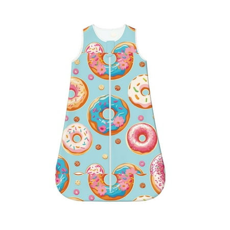 

Cauagu Colorful Donut for Infant Wearable Blanket Unisex Girl Boy Swaddle Transition Sack - Newborn Essentials Sleep Clothes-Small