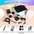thumbnail image 3 of 4Pcs Mini Microphone, Tiny Microphone with Sponge Cover, Holder and Drawstring Bag Portable(Rose Red/Silver/Black/Gold), 3 of 7