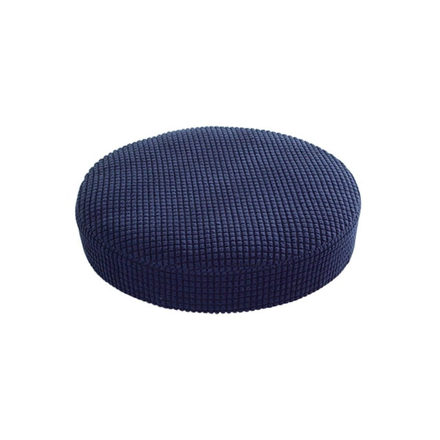 Round Bar Stool Seat Covers, Elastic Comfortable Seat Cushions Bar Stool Cushions Slipcovers for Hotel Cafe Kitchen Only Cushion , Blue