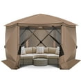 thumbnail image 5 of COBIZI Pop up Gazebo Screen Tent Screen House for Camping,12x12 Gazebo with Removable Roof, Outdoor Screened Gazebo with Sidewalls, Tent with Carry Bag and Ground Stakes,Khaki(Upgraded), 5 of 13