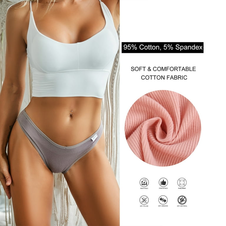 Sexy Low Waist Ribbed Cotton Running Briefs Womens For Women Solid Color  Stretchy Underwear With Intimate Lingerie From Biancanne, $5.94
