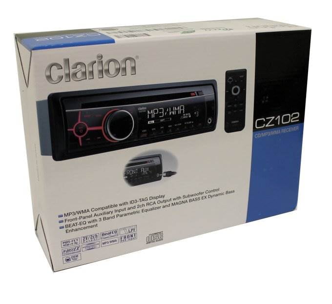 Clarion CZ102 Car CD/MP3 Player 72 W RMS Single DIN LCD Display