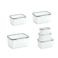 thumbnail image 4 of Injueey Envases de fruta fresca para nevera con caja transparente y almacenamiento de verduras con sello duradero Organizadores de utensilios de cocina Gris claro conjunto de tres piezas, 4 of 6