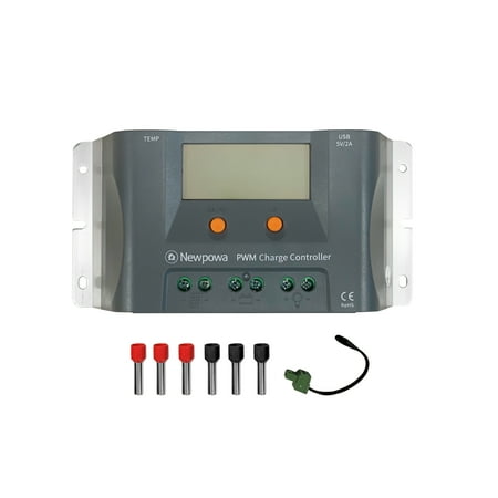 

Newpowa 30A PWM Solar Charge Controller 12V 24V Auto Input With LCD Display Dual USB ports