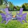 thumbnail image 3 of ACEGOSES 1 Pcs Faux Wood Adirondack Chair Weather Resistant for Patio Garden, Backyard, Porches and Indoors,Purple, 3 of 7