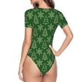 thumbnail image 4 of Easygdp Christmas (2) Women's One-Piece Swimsuit Slim Fit Crew Neck Bodysuit Athletic Swimwear with Concealed Buckle - X-Large, 4 of 9