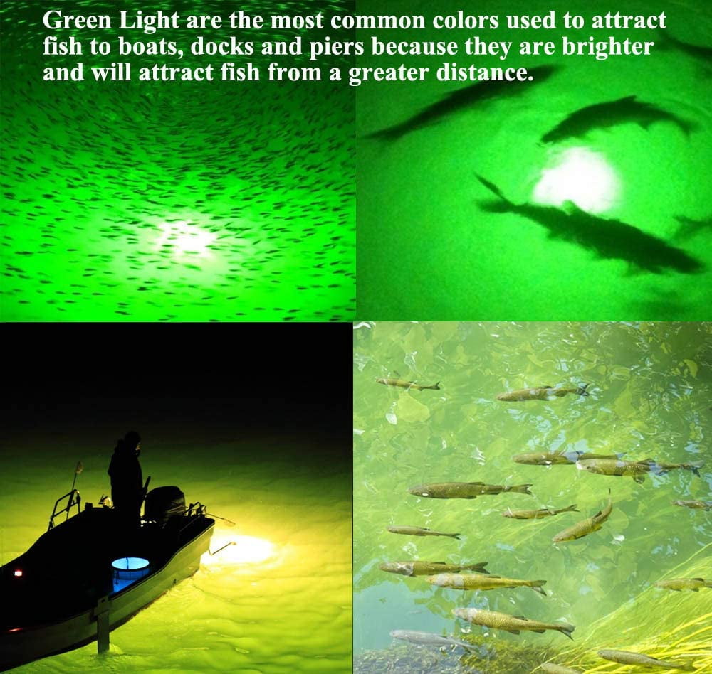 12V 10W/45W LED Submersible Fishing Light, Underwater Night Fishing Finder  Lamp Crappie Lures Bait Squid Shrimp Light, Ice Fishing Light for Boat  Dock, Attractants More Fish in Freshwater & Saltwater