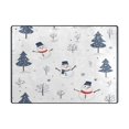 thumbnail image 5 of Yayeee Area Rugs for Living Room 6.7'x4.8' Non Slip Washable Bedroom Floor Carpet, Blue Cartoon Snowmen, 5 of 5