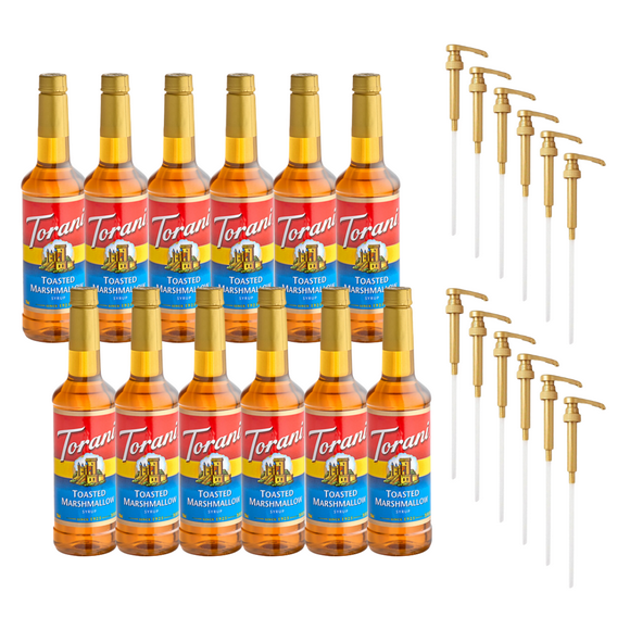 Torani Toasted Marshmallow Flavoring Syrup Plastic 750 mL Bonus Squeeze Pump