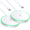 2 Pack White, variant on Wireless Charger for iPhone 17/16/15/14/13/12 Series AirPods 3/2/Pro/Pro 2 - LED MagSafe Charging Pad With Dual Charging Ports