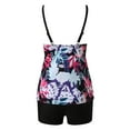 thumbnail image 5 of Srogem Tankini Swimsuits Two Piece Tummy Control Bathing Suits Blouson Swim Tank Top with Boy Shorts, 5 of 9