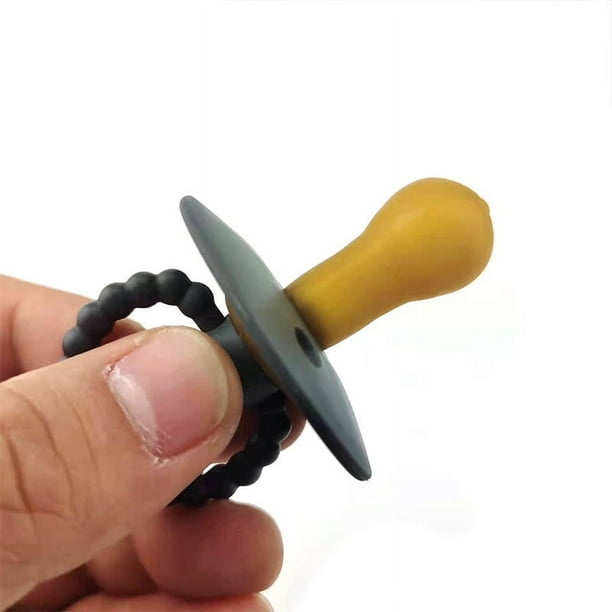 Chupetes de caucho natural, juego de 1: chupetes de caucho natural para recién nacidos con tetina en forma de cereza y orificios de ventilación grandes para mayor seguridad; Juego de 1 pulgada, edades