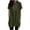 Army Green, variant on Timegard Womens Tops Drawstring Hoodies Short Sleeve Comfy Solid Color Pullover Tops with Pockets