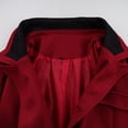 thumbnail image 6 of Mrmaere Men's Long Peacoat Double-Breasted Contrast Lapel Stylish Outerwear for Formal & Edgy Wine M, 6 of 7