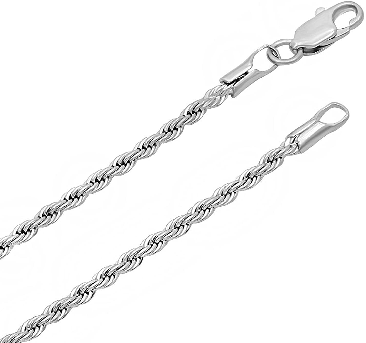14K Rope Chain Necklace Thin 