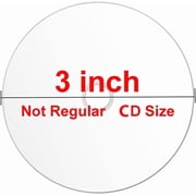 50 Pack Smartbuy Mini CD-R 3-inch 24X 210MB 24Min White Inkjet Hub Printable Blank Media Recordable Disc