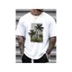thumbnail image 1 of Camiseta de dormir para hombre con estampado de coco y letras, hombros caídos, corte regular, informal, suave y cómoda, manga corta, cuello redondo, para uso diario, ropa de dormir para hombre, tops d, 1 of 7