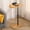 Natural(Oval), variant on 30" Oval Couch Tray Table, Height Adjustable Side Table with 360° Ratating Top and Wine Slot, End Tables with Slots for Living Room Bedroom, Space-saving, Natural
