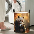 thumbnail image 4 of Picia Maple Forest Panda Large Laundry Basket, Waterproof, Freestanding Laundry Hamper, Collapsible Tall Clothes Hamper with Extended Handles-Medium, 4 of 8