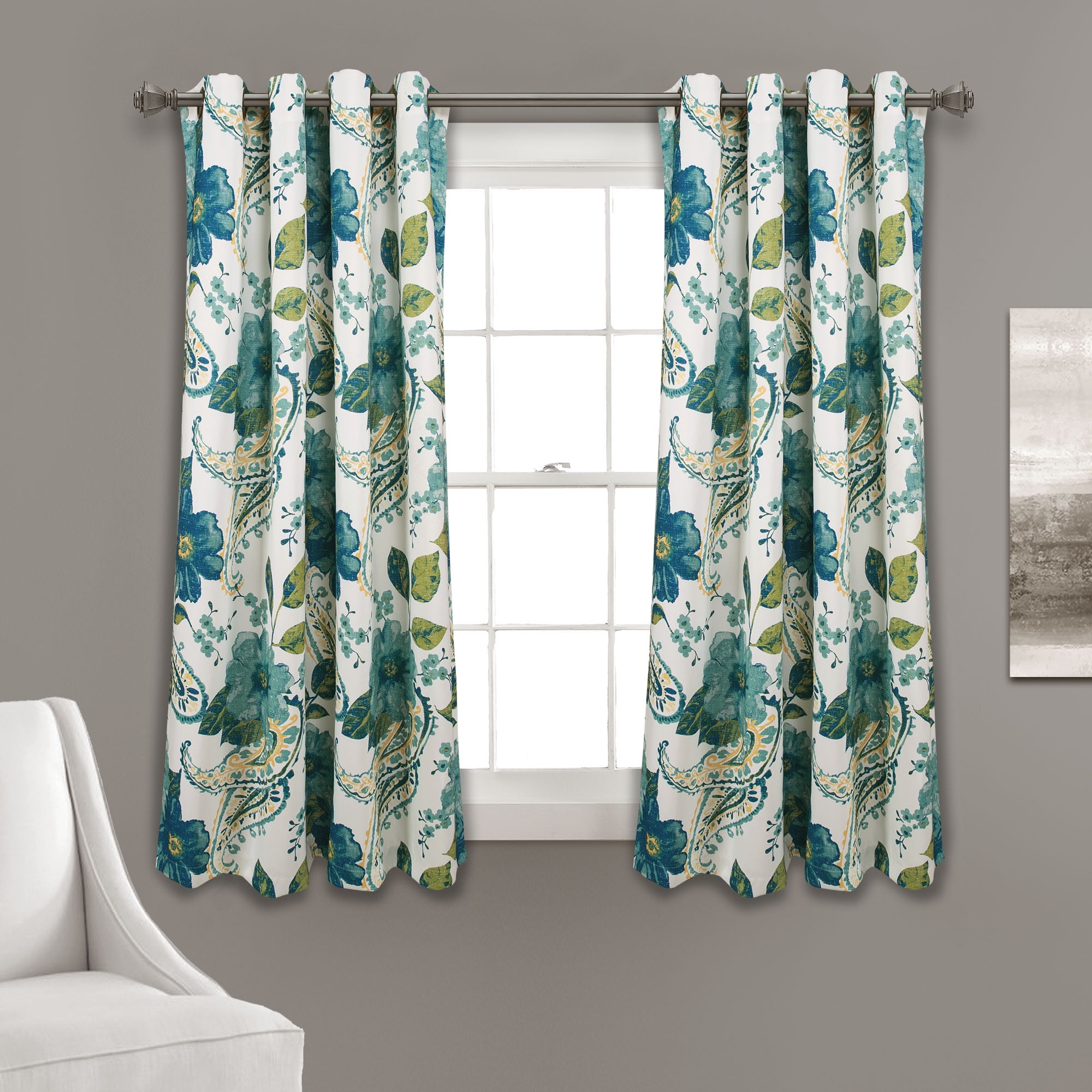 NEW Pure Color Gauze Door Window Curtain  Print Floral For Living Room Bedroom O 