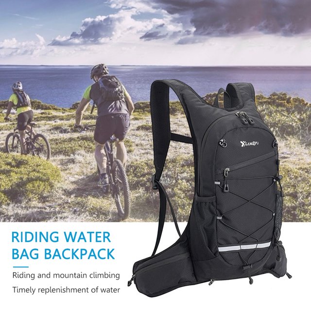Mochila Para Acampar Mochila de poliéster para acampar Bolsa de trekking duradera para viajes de oficina (negro)