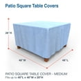 thumbnail image 3 of Budge Medium 48" Blue Patio Square Table Cover, All-Seasons, 3 of 7