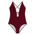 thumbnail image 1 of Gibobby Trajes de Baño para Mujer Nuevo traje de baño europeo y americano con espalda abierta y correa sexy para mujer(Rojo,G), 1 of 5