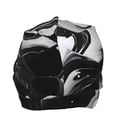 thumbnail image 4 of Salouo Fluid Black White Paint Swirls Print Unisex Beanie Hat,Knitted Baggy Skull Cap Winter Warm Hats Beanie Sleep Hats Cancer Headwear Caps for Women & Men 1 Pieces, 4 of 7