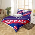 thumbnail image 2 of Bedding Set American Football Comforter Cover Blue and Red Rugby Game Helmet Duvet Cover Football Sports Team Bed Cover with 2 Pillowcases, Full (Buffalo), 2 of 6