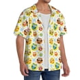 thumbnail image 4 of Cauagu Colorful Owls 1 Men's Short Sleeve Button Down Hawaiian Shirt for Men Bowling Shirts Casual Summer Beach Shirt,Medium, 4 of 6